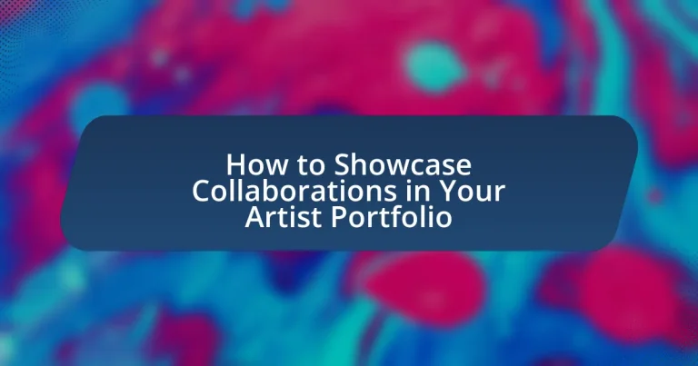 How to Showcase Collaborations in Your Artist Portfolio