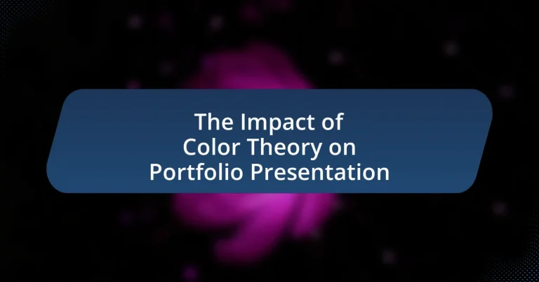 The Impact of Color Theory on Portfolio Presentation