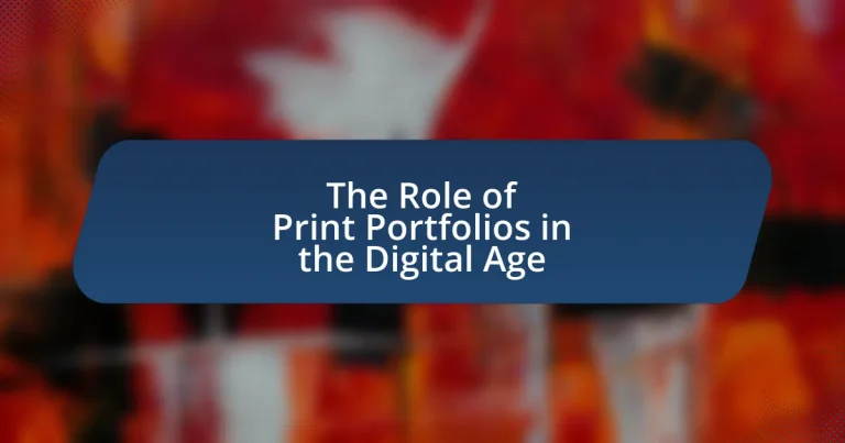 The Role of Print Portfolios in the Digital Age