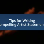 Tips for Writing Compelling Artist Statements