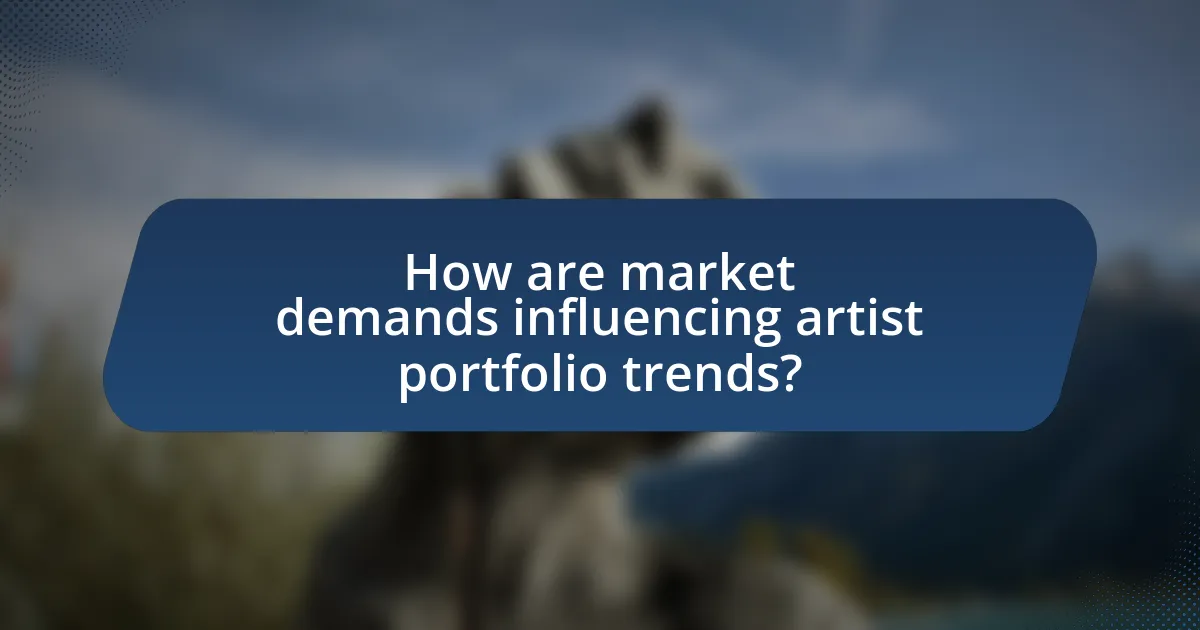 How are market demands influencing artist portfolio trends?