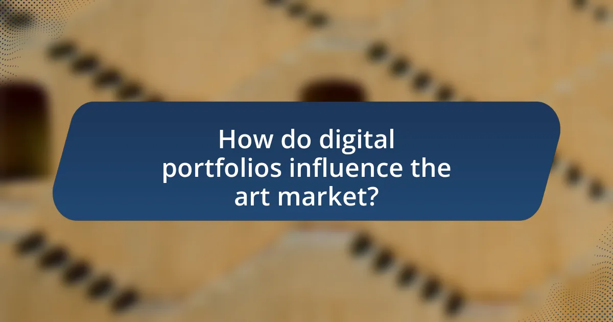 How do digital portfolios influence the art market?
