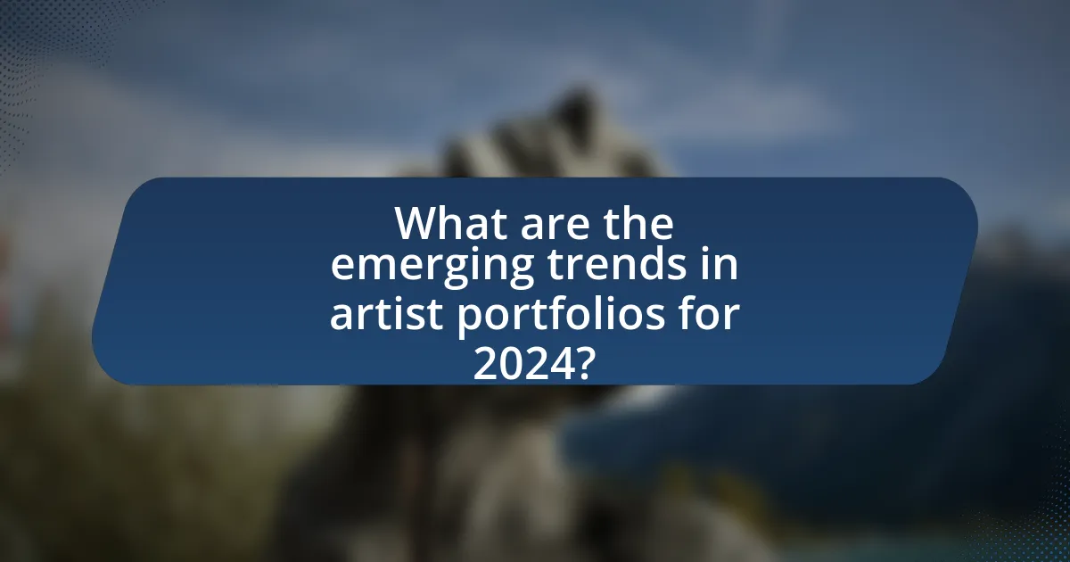 What are the emerging trends in artist portfolios for 2024?