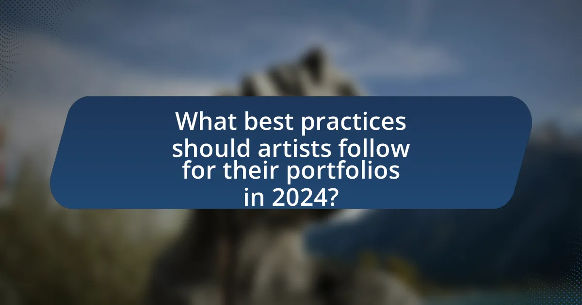 What best practices should artists follow for their portfolios in 2024?